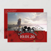 ブルゴーニュワイン深いレッドあなたの写真 案内ポストカード (正面/裏面)