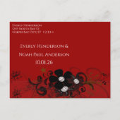 ブルゴーニュワイン深いレッドあなたの写真 案内ポストカード (裏面)