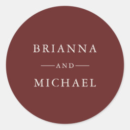 ブルゴーニュワイン秋シンプルのエレガントな結婚式 ラウンドシール