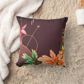 ブルゴーニュワイン芸術的フローラデザイナー抽象芸術 クッション (ブランケット)