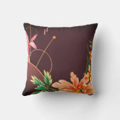 ブルゴーニュワイン芸術的フローラデザイナー抽象芸術 クッション (裏面)