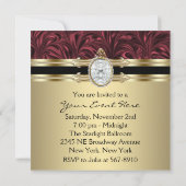 ブルゴーニュワイン金ゴールドウーマンバースデーパーティー 招待状 (裏面)