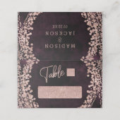 ブルゴーニュワイン&バラ金ゴールドシーティングテーブル番号 プレイスカード (外部開封)