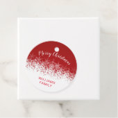 ブルゴーニュヴィンテージの雪片メリークリスマス フェイバータグ (インサイチュ)