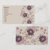 ブルゴーニュヴィンテージフローラ壁紙 名刺 (正面/裏面)