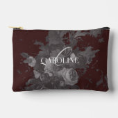 ブルゴーニュヴィンテージフローラ静止期スタイリッシュ アクセサリーポーチ (正面)