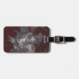 ブルゴーニュヴィンテージフローラ静止期スタイリッシュ ラゲッジタグ