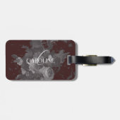 ブルゴーニュヴィンテージフローラ静止期スタイリッシュ ラゲッジタグ (裏面横)