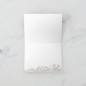 ブルゴーニュヴィンテージレース素朴なウェディング感謝していユー サンキューカード (内部)