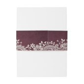 ブルゴーニュヴィンテージレース結婚ラスチックのモノグラム 招待状ベリーバンド (裏面例)