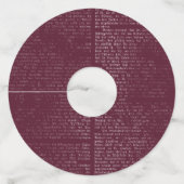 ブルゴーニュヴィンテージ書 ワイングラスタグ (正面)