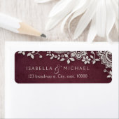 ブルゴーニュヴィンテージ結婚レース差出人住所 ラベル (インサイチュ)