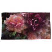 ブルゴーニュヴィンテージ色彩の鮮やかバラインオールドオランダスタイル 枕カバー (正面右)