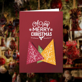 ブルゴーニュ三色のクリスマスツリー シーズンカード