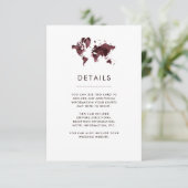 ブルゴーニュ世界地図エレガント旅行結婚詳細 エンクロージャーカード (スタンド正面)