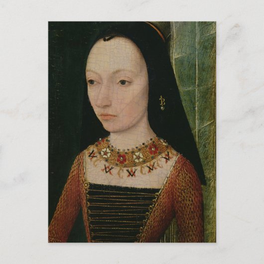 ブルゴーニュ公爵夫人のマーガレット、c.1477 ポストカード (正面)