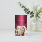 ブルゴーニュ写真アーチQrコードFacebook 名刺 (スタンド正面)