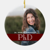 ブルゴーニュ写真博士課程の卒業 セラミックオーナメント (裏面)