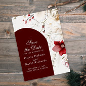 ブルゴーニュ冬のエレガンス保存デイトカード セーブザデート