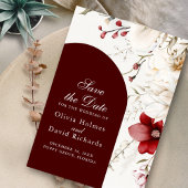 ブルゴーニュ冬のエレガンス保存デイトカード セーブザデート