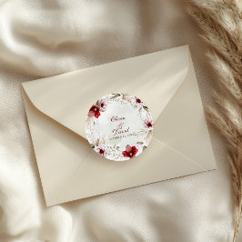 ブルゴーニュ冬のエレガンス結婚ズ ラウンドシール