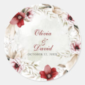 ブルゴーニュ冬のエレガンス結婚ズ ラウンドシール (正面)