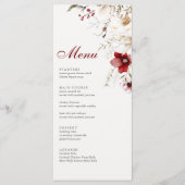 ブルゴーニュ冬のワイルドフラワーメニューカード メニュー (正面)