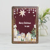 ブルゴーニュ冬の休日グリーティングカード (スタンド正面)