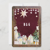 ブルゴーニュ冬の休日グリーティングカード (裏面)