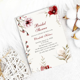 ブルゴーニュ冬エレガンスブライダルシャワー招待 招待状