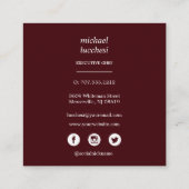 ブルゴーニュ刃物 |シェフケータリングベーカリーレストラン スクエア名刺 (裏面)