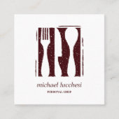 ブルゴーニュ刃物 |シェフケータリングベーカリーレストラン スクエア名刺 (正面)