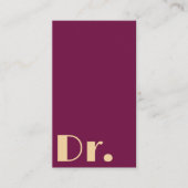 ブルゴーニュ医療医師医師 名刺 (正面)