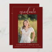 ブルゴーニュ卒業パーティー招待状 招待状 (正面/裏面)