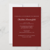 ブルゴーニュ卒業パーティー招待状 招待状 (裏面)