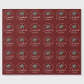 ブルゴーニュ卒業生パーソナライズされた成 ラッピングペーパー (フラット)