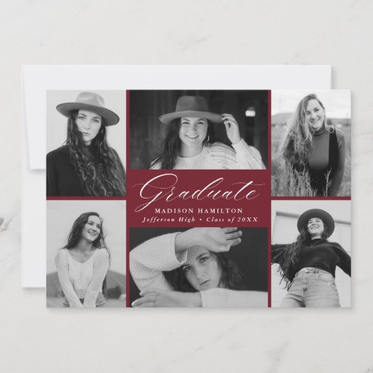 ブルゴーニュ卒業生12写真部卒業 案内状 (正面)