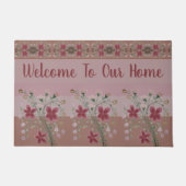 ブルゴーニュ及びバラピンクフローラ ドアマット (正面)