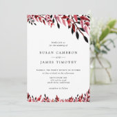 ブルゴーニュ及びバラ赤面秋の結婚式 招待状 (スタンド正面)