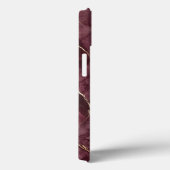 ブルゴーニュ及びバラ金ゴールドパーソナライズされた エレガント Case-Mate iPhoneケース (裏面 / 右)