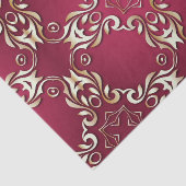 ブルゴーニュ及び金ゴールドエレガントクラシックヴィンテージ王室の 薄葉紙 (詳細)