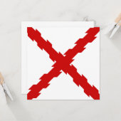 ブルゴーニュ国旗のクロス カード (正面/裏面インサイチュ)