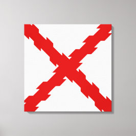 ブルゴーニュ国旗のクロス キャンバスプリント