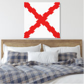 ブルゴーニュ国旗のクロス キャンバスプリント (インサイチュ (寝室))