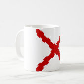 ブルゴーニュ国旗のクロス コーヒーマグカップ (正面左)