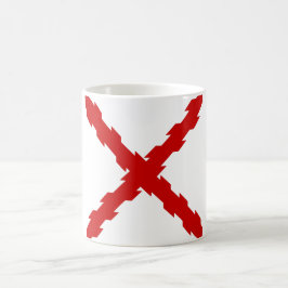 ブルゴーニュ国旗のクロス コーヒーマグカップ