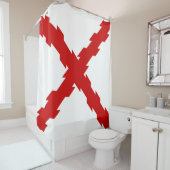 ブルゴーニュ国旗のクロス シャワーカーテン (インサイチュ)