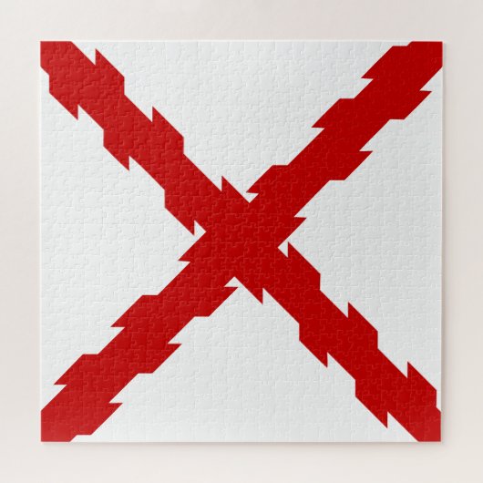 ブルゴーニュ国旗のクロス ジグソーパズル (横)