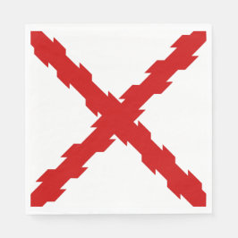 ブルゴーニュ国旗のクロス スタンダードランチョンナプキン