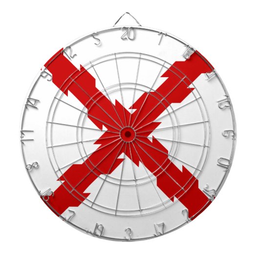 ブルゴーニュ国旗のクロス ダーツボード (正面)